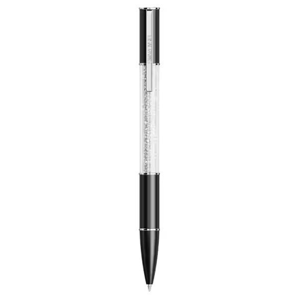 Penna a sfera Crystalline Lustre Nero, Placcato rodio - SWAROVSKI