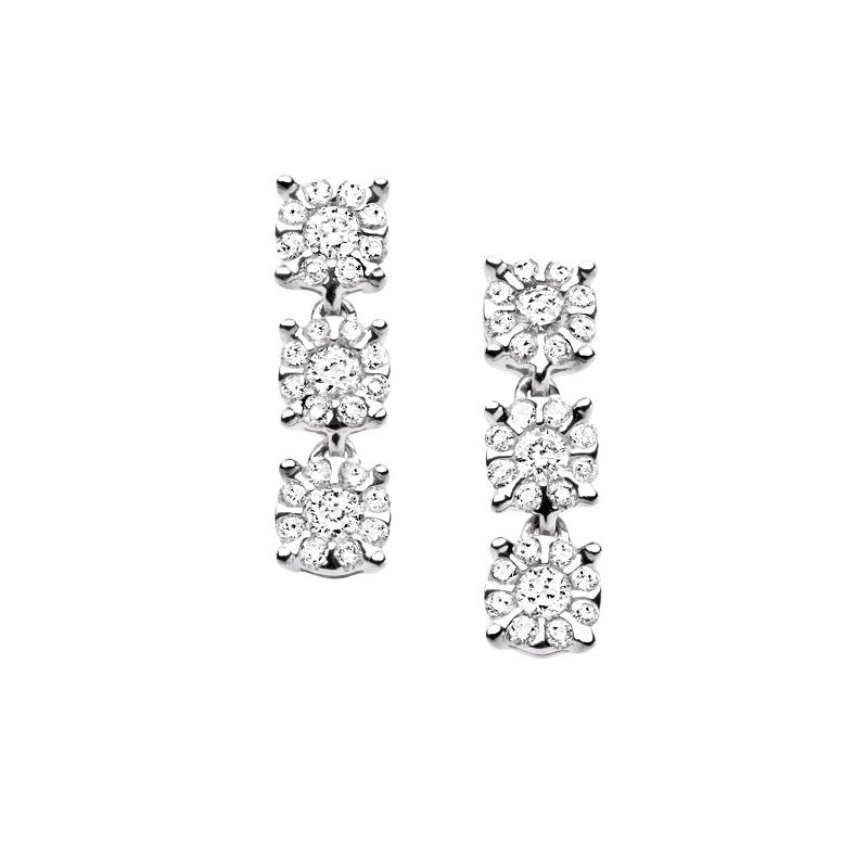 Orecchini Oro Bianco e Diamanti - COMETE