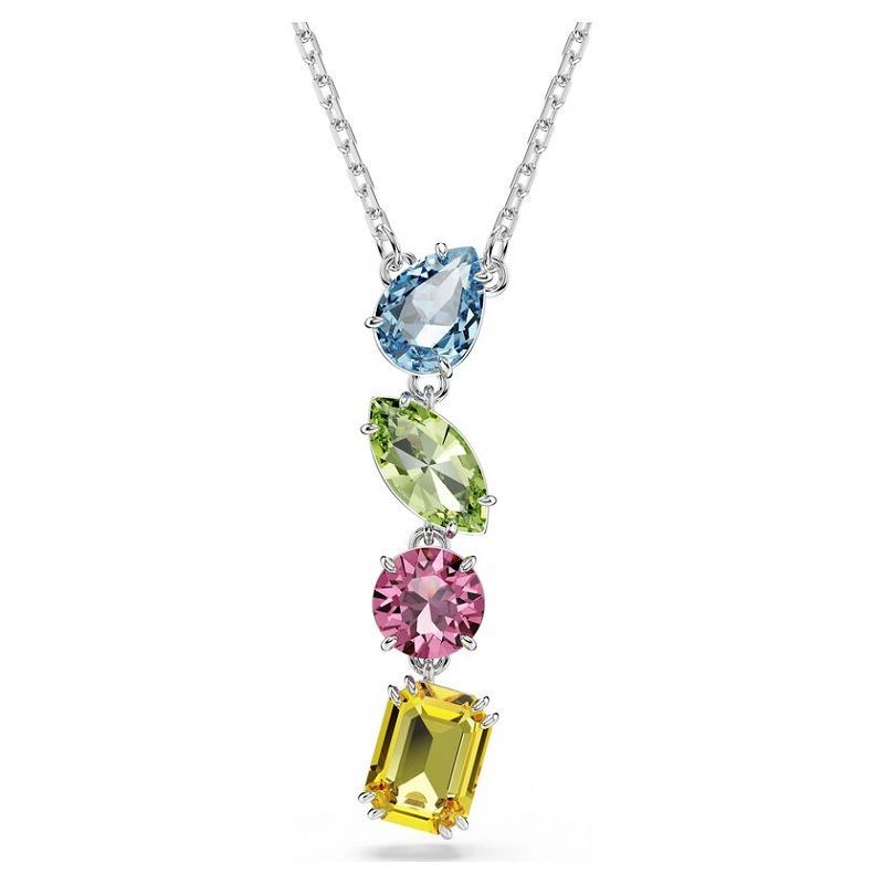 Pendente Gema Tagli misti, Multicolore, Placcato rodio - SWAROVSKI