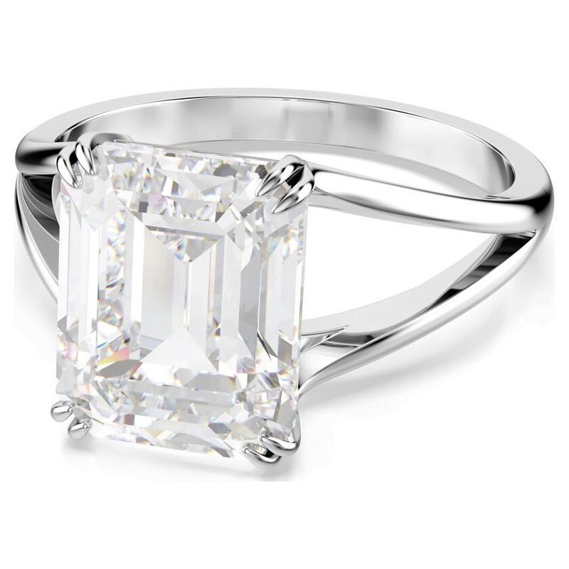Anello da cocktail Stilla Taglio ottagonale, bianco, placcato rodio - SWAROVSKI Anello da cocktail Stilla Taglio ottagonale, bianco, placcato rodio - SWAROVSKI