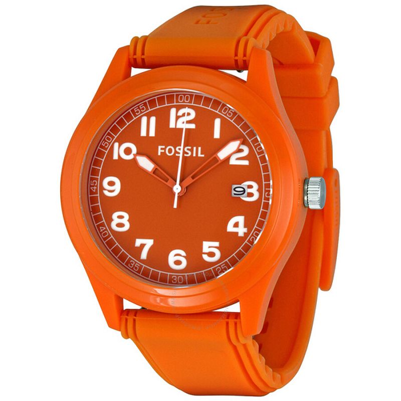 Orologio silicone Arancione 43 mm - FOSSIL
