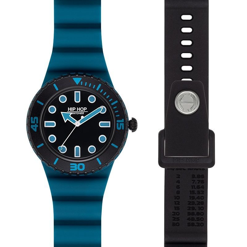 OROLOGIO MASTER DOPPIO CINTURINO TEAL BLUE/BLACK - HIP HOP