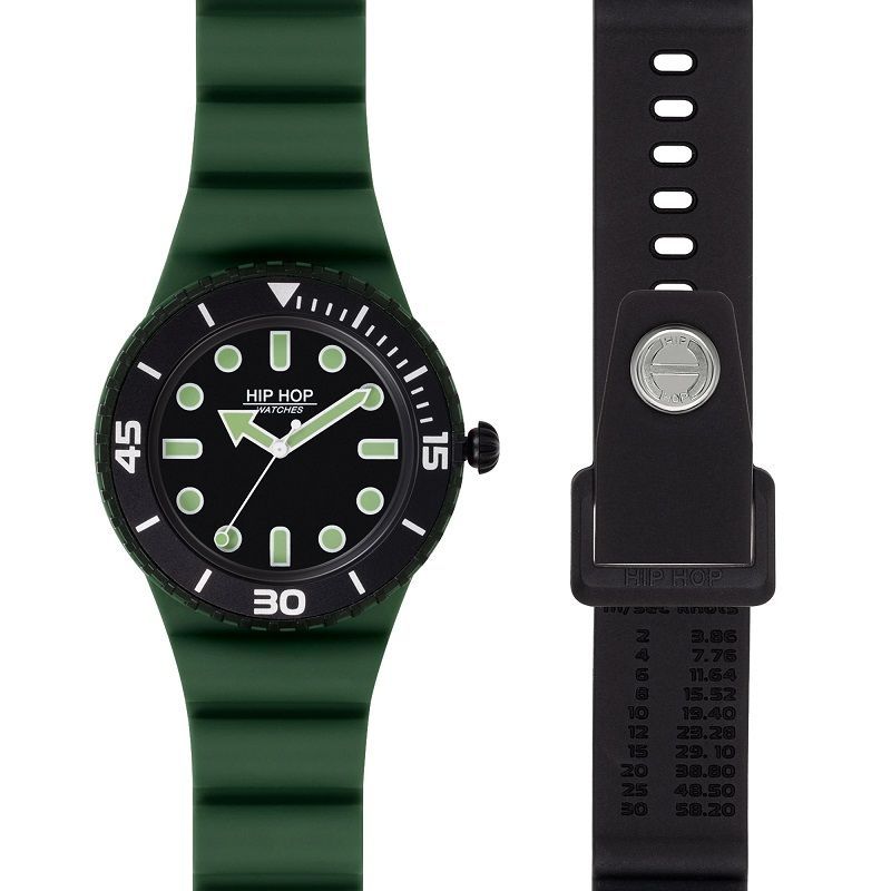 OROLOGIO MASTER DOPPIO CINTURINO GREEN/BLACK - HIP HOP
