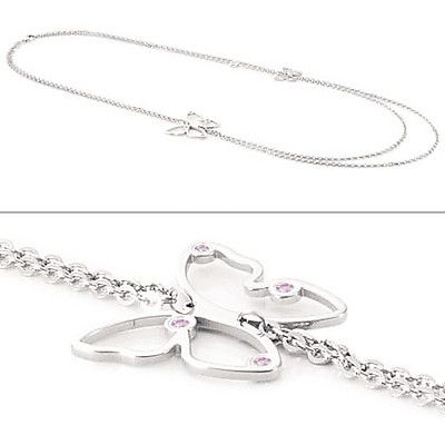 Collana collezione Butterfly in acciaio con pietre rosa - NOMINATION