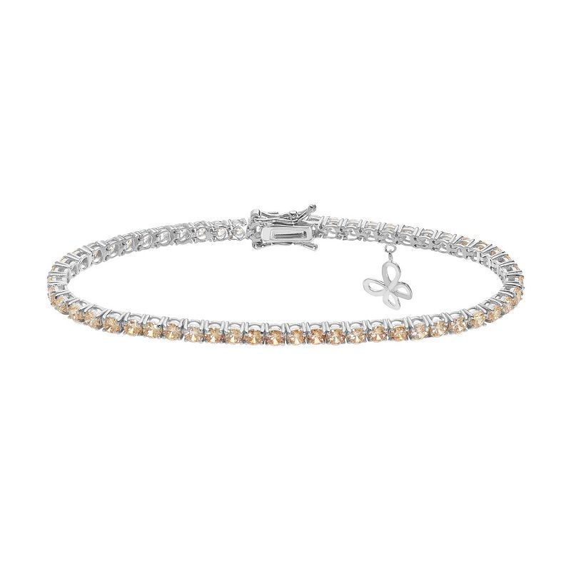 ​Bracciale in Argento 925‰ con cristalli degradè bianchi e champagne - COMETE