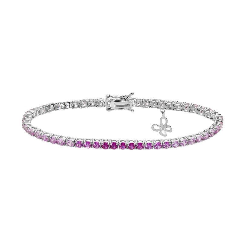 Bracciale in Argento 925‰ con cristalli degradè bianchi e rosa - COMETE