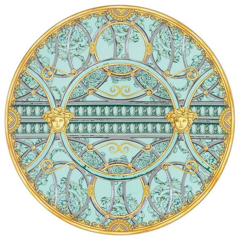 PIATTO SEGNAPOSTO 33 CM, LA SCALA DEL PALAZZO VERDE - ROSENTHAL VERSACE