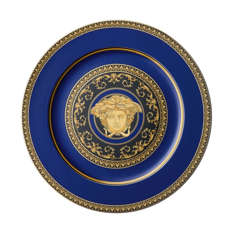 Piatto Segnaposto in porcellana "Medusa Blue" 30 cm - ROSENTHAL VERSACE