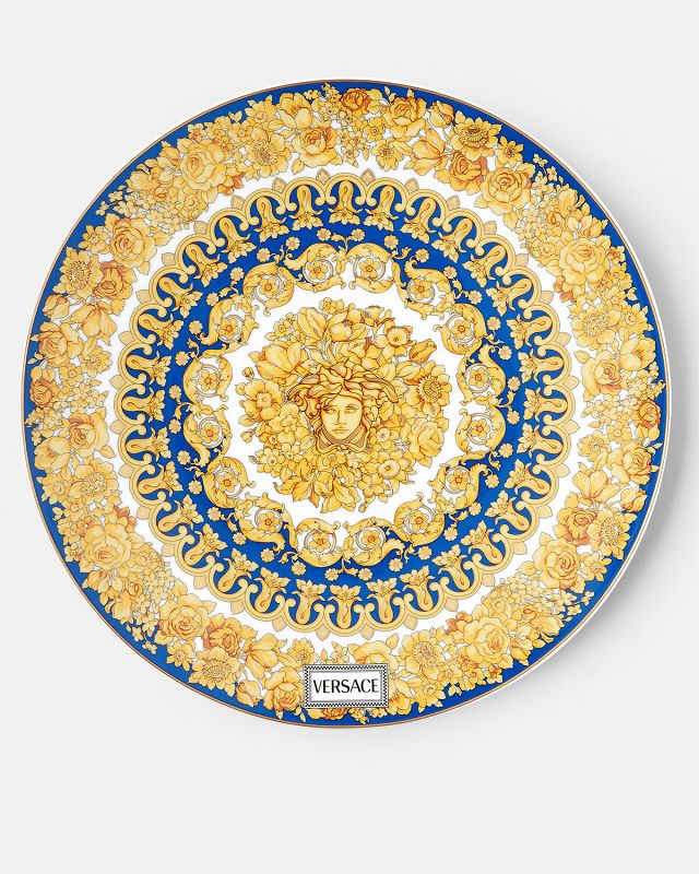 Piatto segnaposto 33 cm in Porcellana, Medusa Rhapsody Blue - ROSENTHAL VERSACE