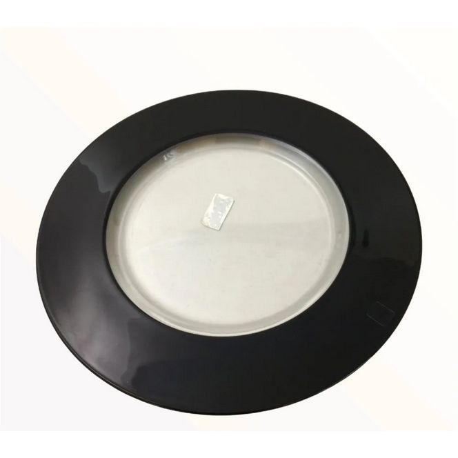 SOTTOPIATTO IN VETRO VIDIVì 35 CM TRASPARENTE CON BORDO NERO - VIDIVì