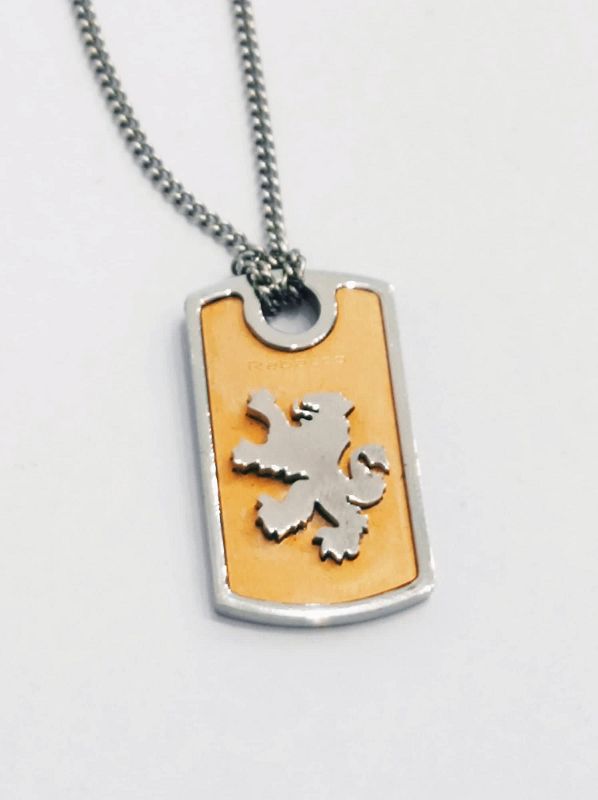 Collana Rebecca. Medaglia Leone. Acciaio e Oro - REBECCA