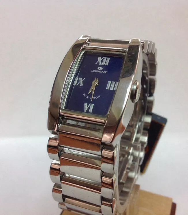 Orologio al quarzo quadrante blu rettangolare - LORENZ