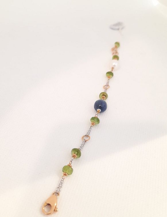 Bracciale in oro 18kt e Pietre Naturali - SILVIA KELLY Bracciale in oro 18kt e Pietre Naturali - SILVIA KELLY