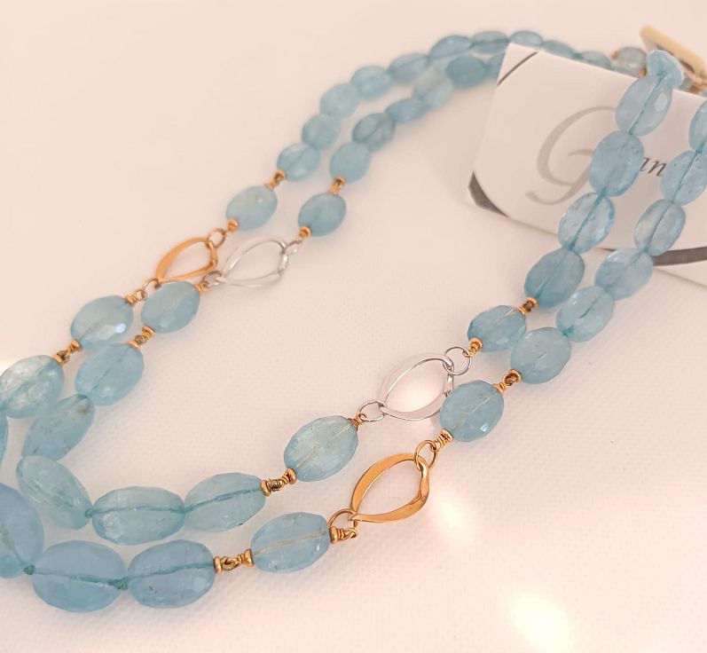 Girocollo in oro 18kt e Pietre Naturali - SILVIA KELLY