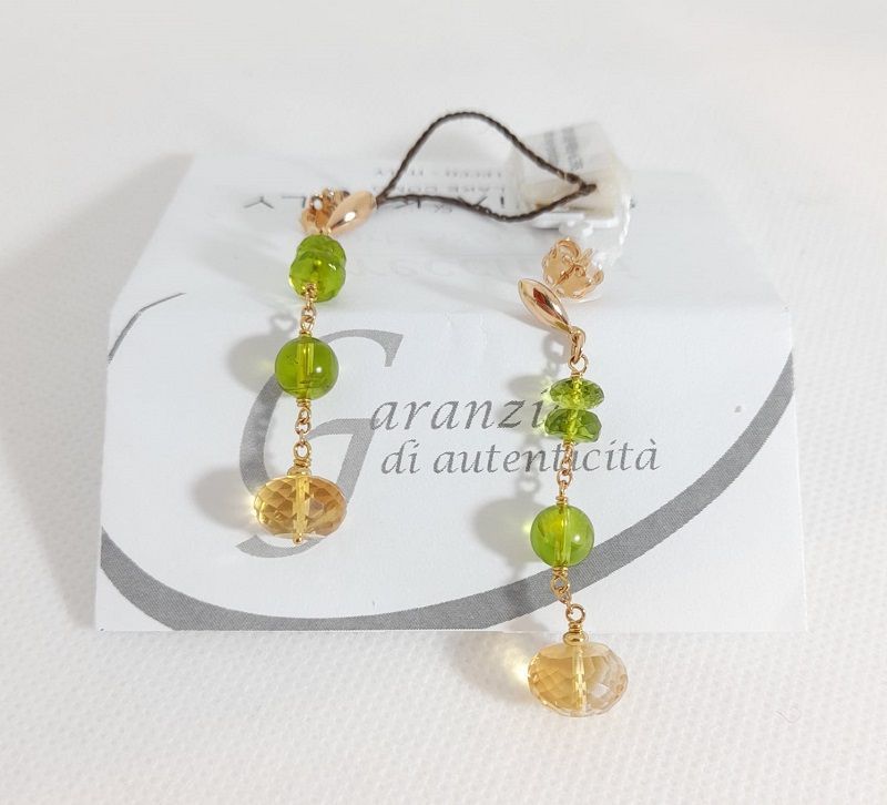 Orecchini in oro 18kt e Pietre Naturali - SILVIA KELLY