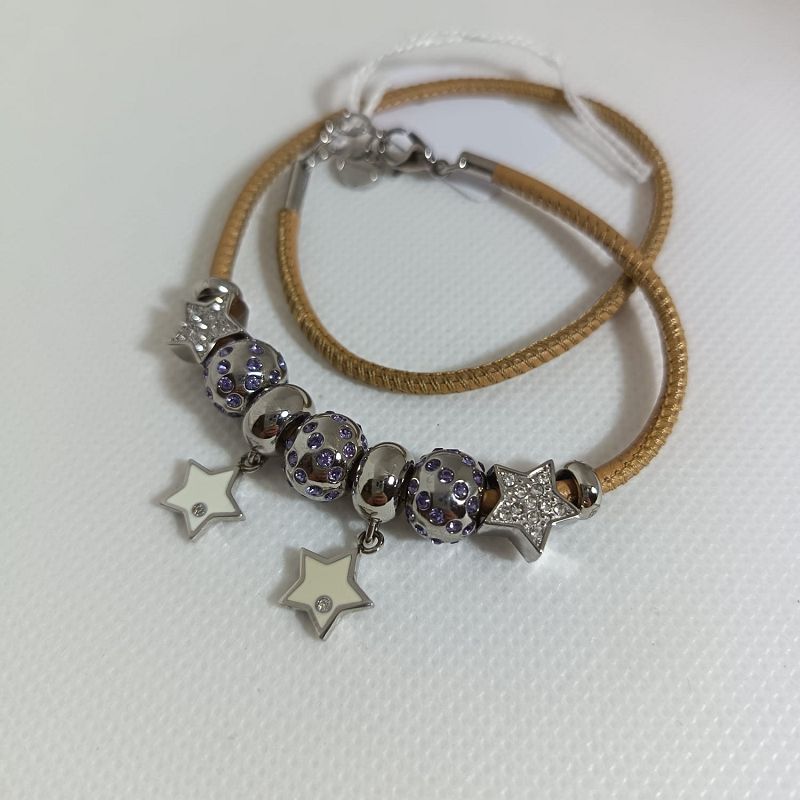 Bracciale in pelle beige componibile Tres Jolie - BROSWAY Bracciale in pelle beige componibile Tres Jolie - BROSWAY