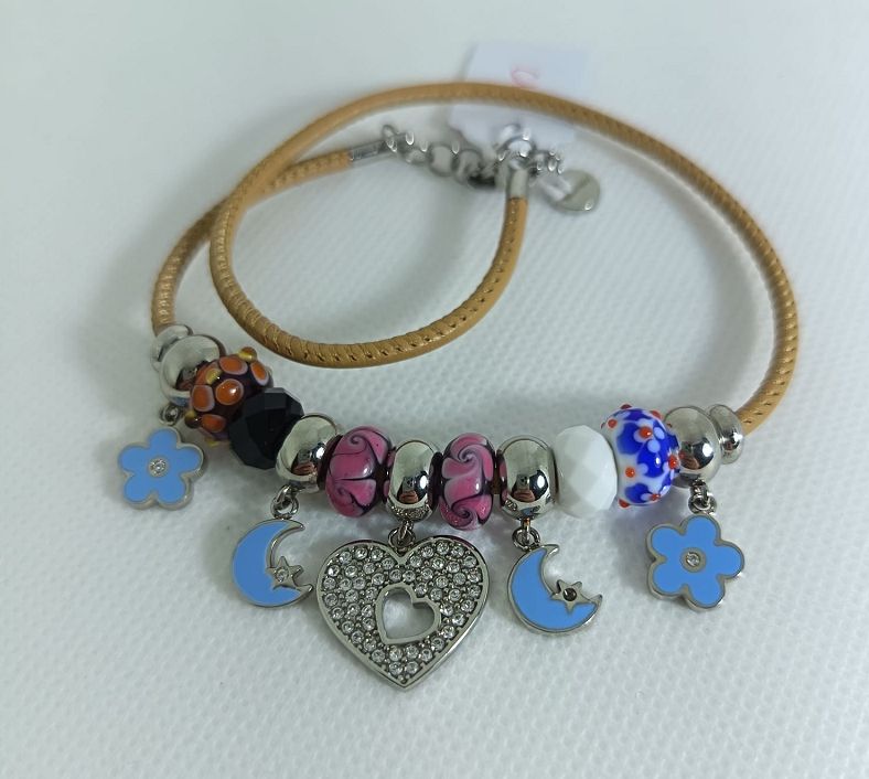 Bracciale in pelle beige componibile Tres Jolie - BROSWAY Bracciale in pelle beige componibile Tres Jolie - BROSWAY