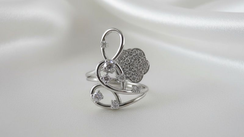 Anello in oro bianco 18 kt bianco e diamanti - ARZANI Anello in oro bianco 18 kt bianco e diamanti - ARZANI