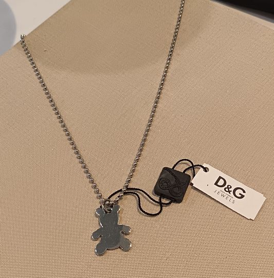 Collana in acciaio con orsetto - DOLCE & GABBANA