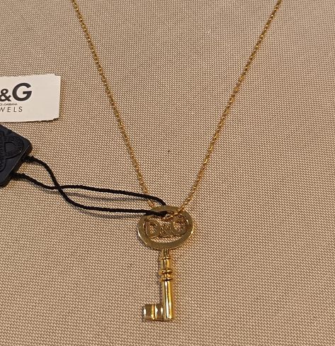 Collana in acciaio dorato con chiave - DOLCE & GABBANA