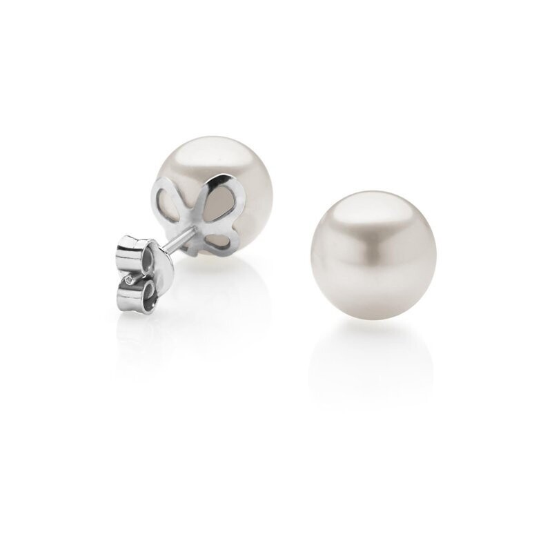 Orecchini di perle con chiusura oro bianco - COMETE