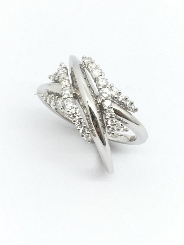 Anello in Oro Bianco e Diamanti - DONNA ORO Anello in Oro Bianco e Diamanti - DONNA ORO