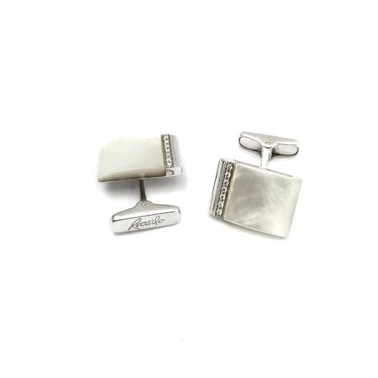 Gemelli madreperla e diamanti - RECARLO