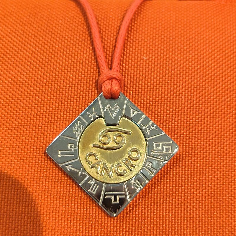 Collana in acciaio e oro 18 kt cancro - COMETE