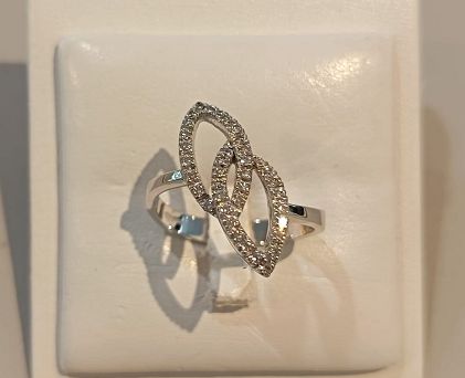 Anello in oro bianco 18 kt e diamanti - ARZANI