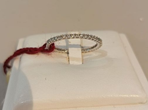 Anello fedina eternity (tutto giro) in oro bianco 18 kt e diamanti - RECARLO Anello fedina eternity (tutto giro) in oro bianco 18 kt e diamanti - RECARLO
