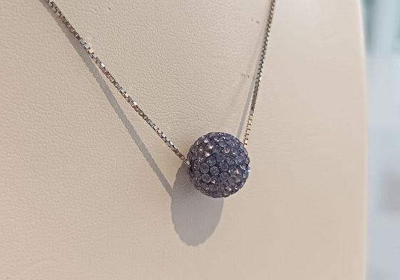 Collana in argento e cristalli viola - STROILI GIOIELLI