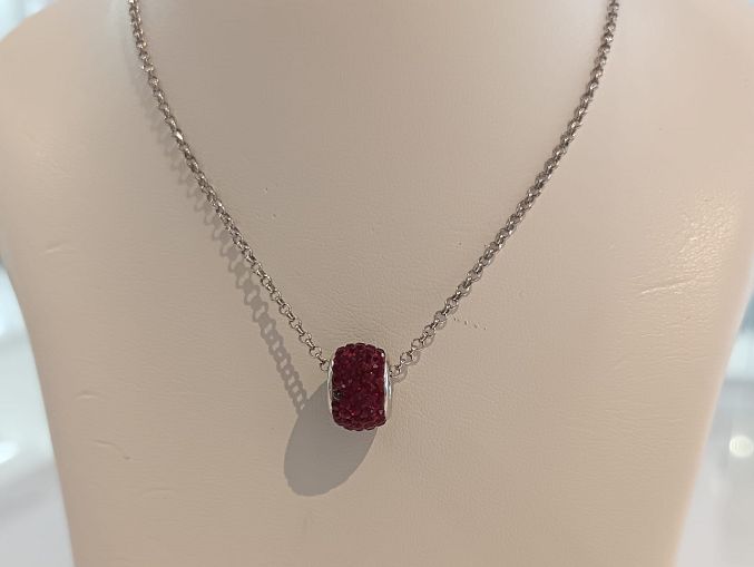 ​Collana in argento 925 e cristalli rosso - STROILI GIOIELLI