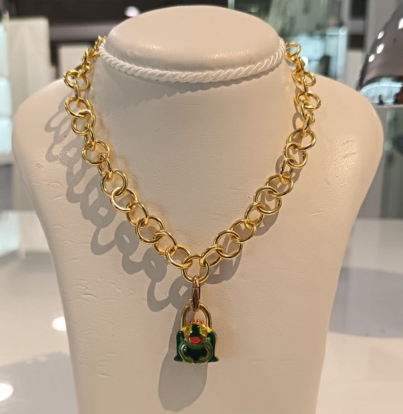 Collana dorata con ciondolo - BRACCIALINI