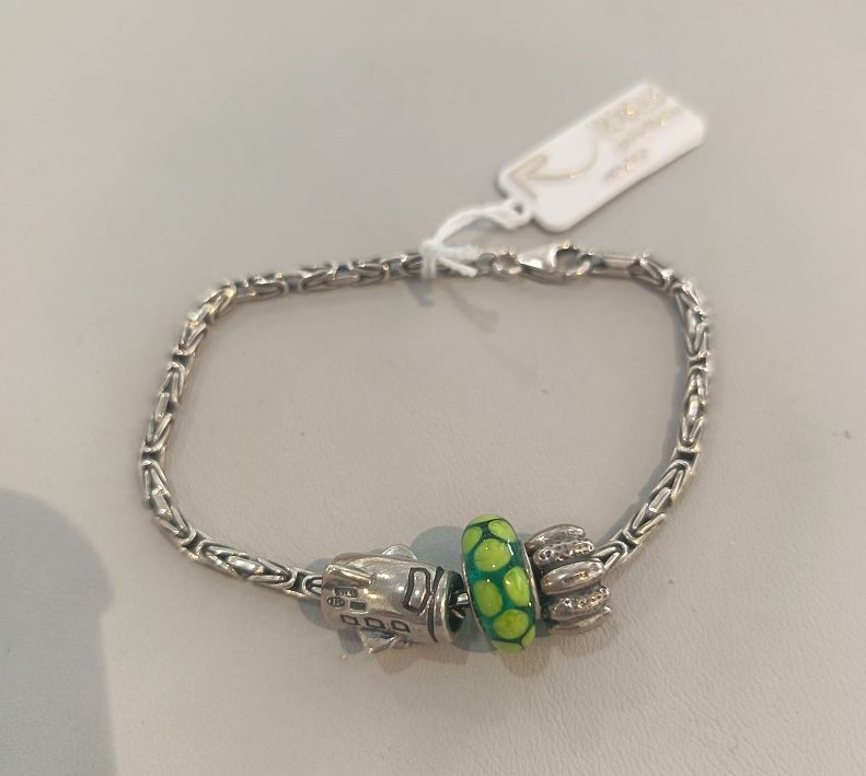 Bracciale componibile in argento con aereoplano - TEDORA Bracciale componibile in argento con aereoplano - TEDORA