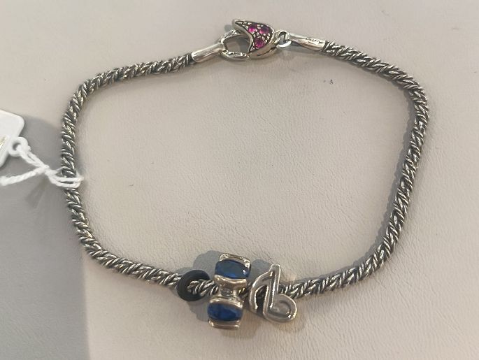 Bracciale in argento componibile con nota musicale - TEDORA Bracciale in argento componibile con nota musicale - TEDORA