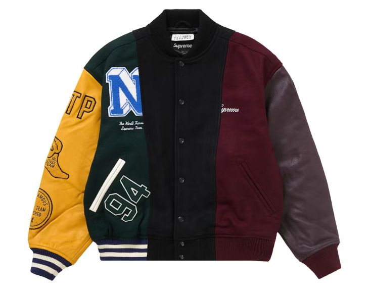 Supreme MM6 Maison Margiela Split Varsity Jacket