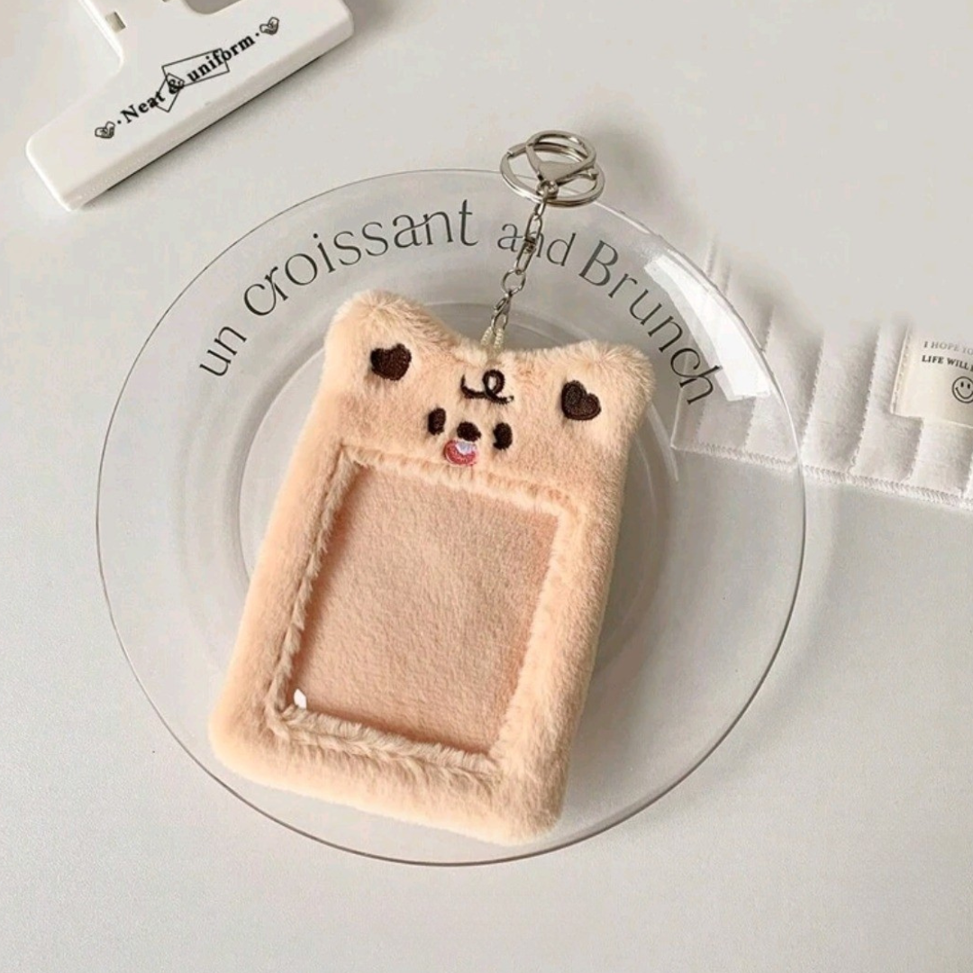 Kawaii Fluffy &#39;Bear&#39; Photocard Holder!