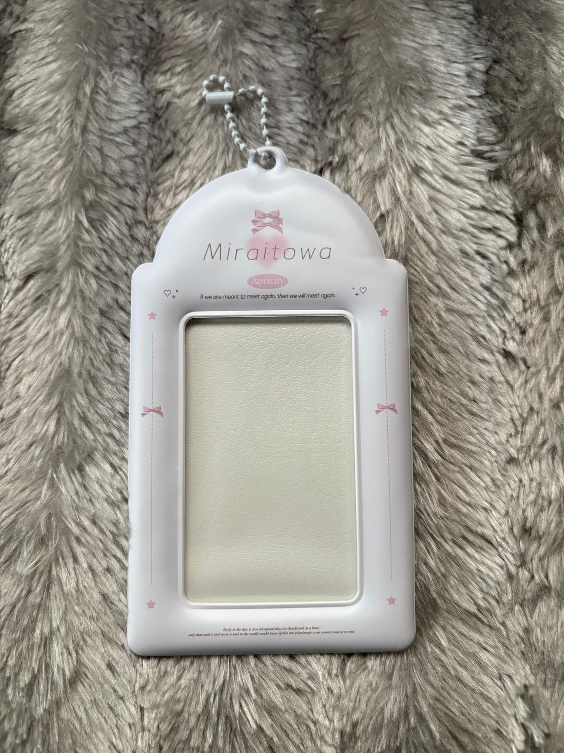 White &amp; Pink Bow Photocard Holder!