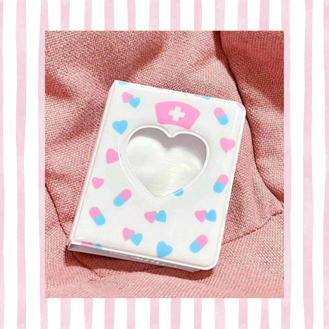 Kawaii Pink &amp; Blue Heart Photocard Book!