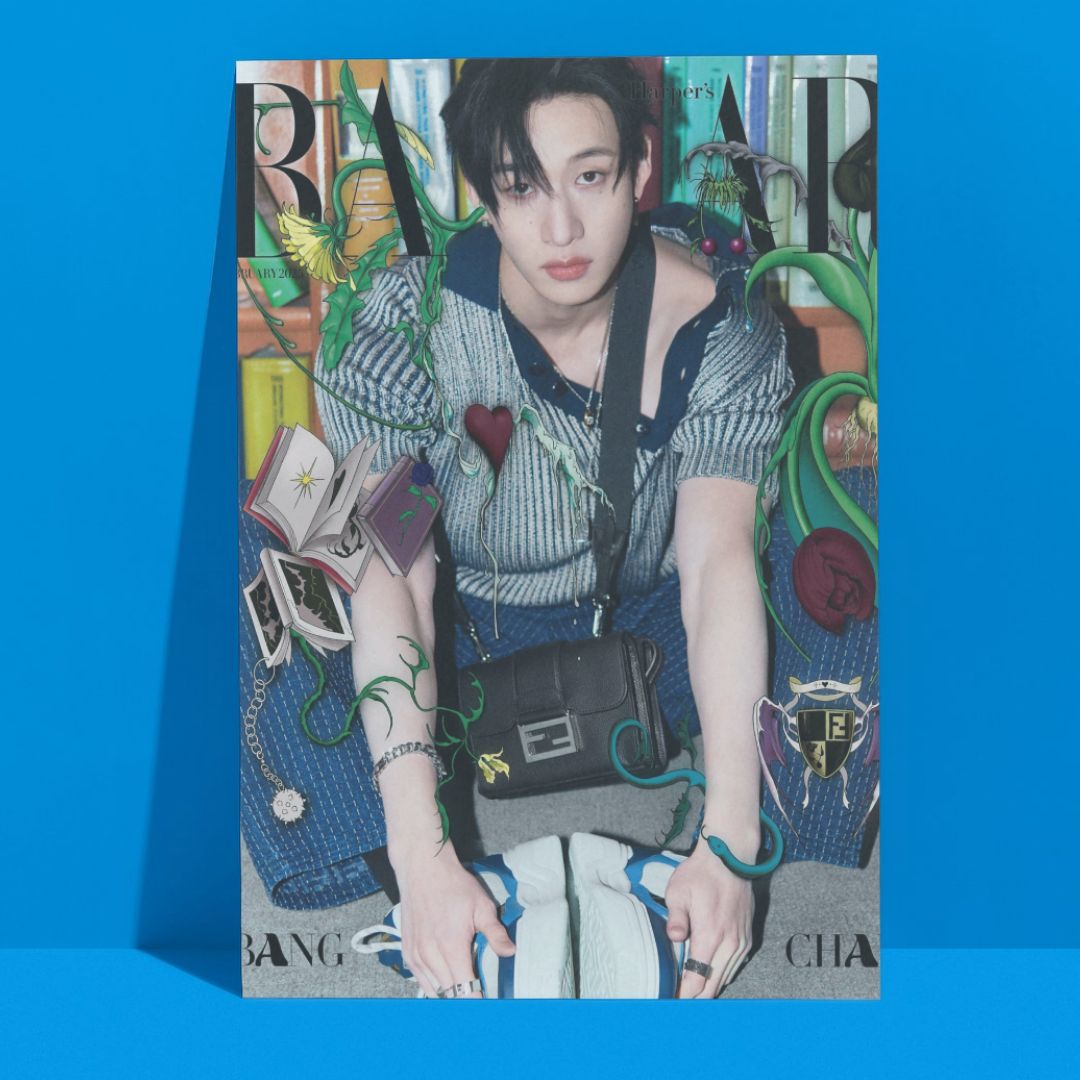Stray kids Bangchan &#39;Bazaar Korea February 2025 Cover Issue&#39; A3 Poster!