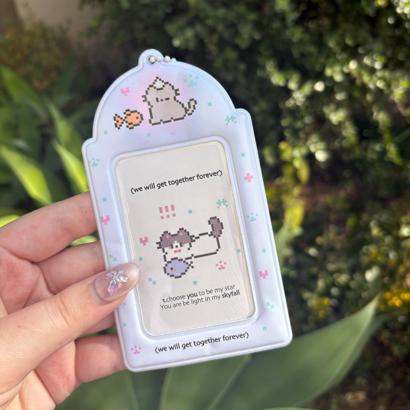 Kawaii Kitten + Fish Photocard Holder!