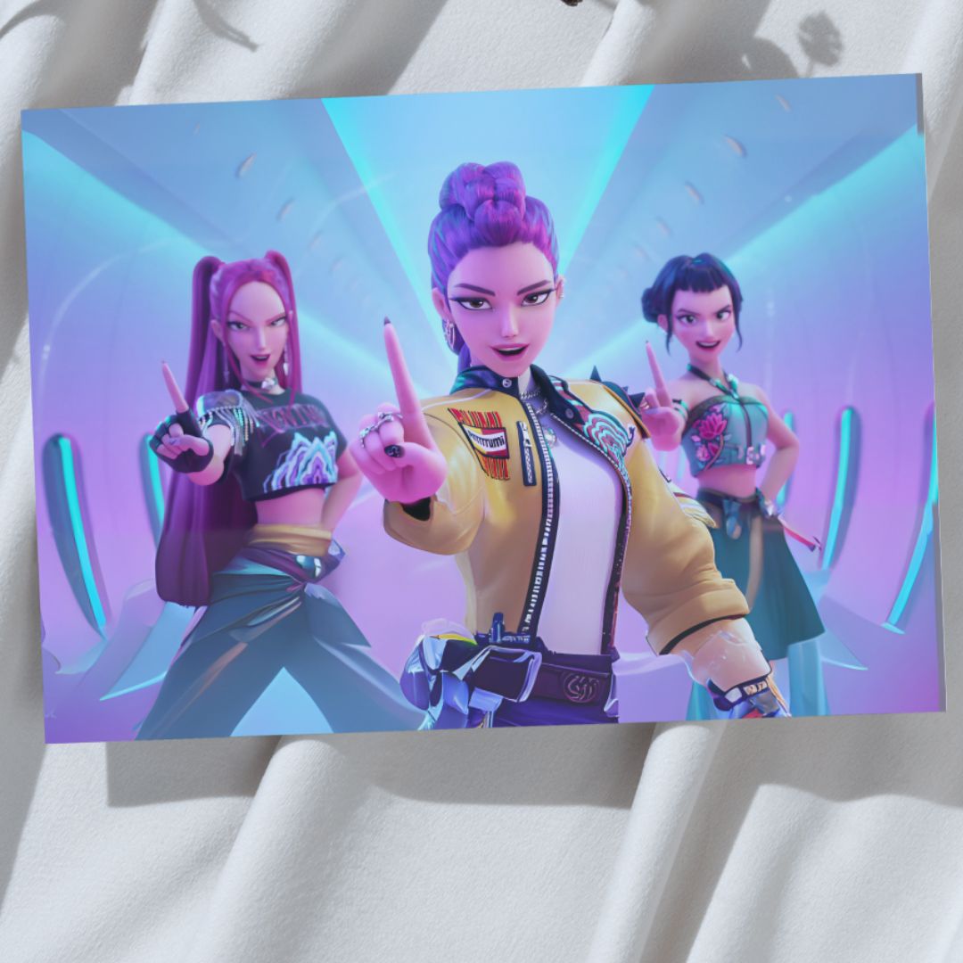 K-pop Demon Hunters Huntrix Ver-1 A3 Poster!