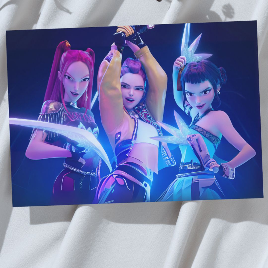 K-pop Demon Hunters Huntrix Ver-2 A3 Poster!