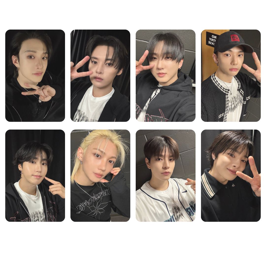 Stray Kids Karma Melon spotlight behind images Selca Photocard Set!