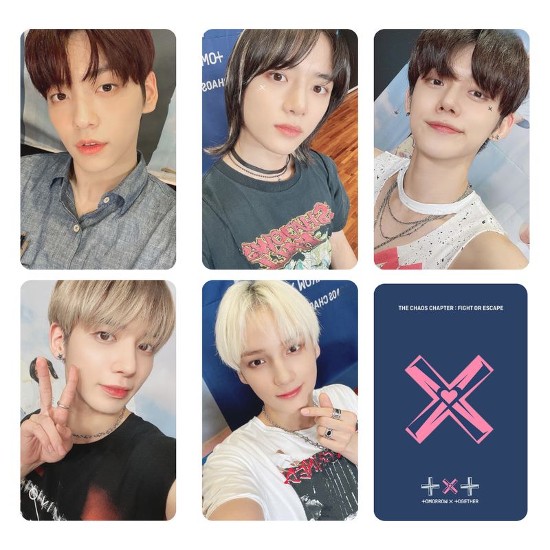 TXT &#39;Chaos Chapter: FIGHT OR ESCAPE” Fan Sign Event Selfie Extravaganza&#39; Polaroid Photocard Set!