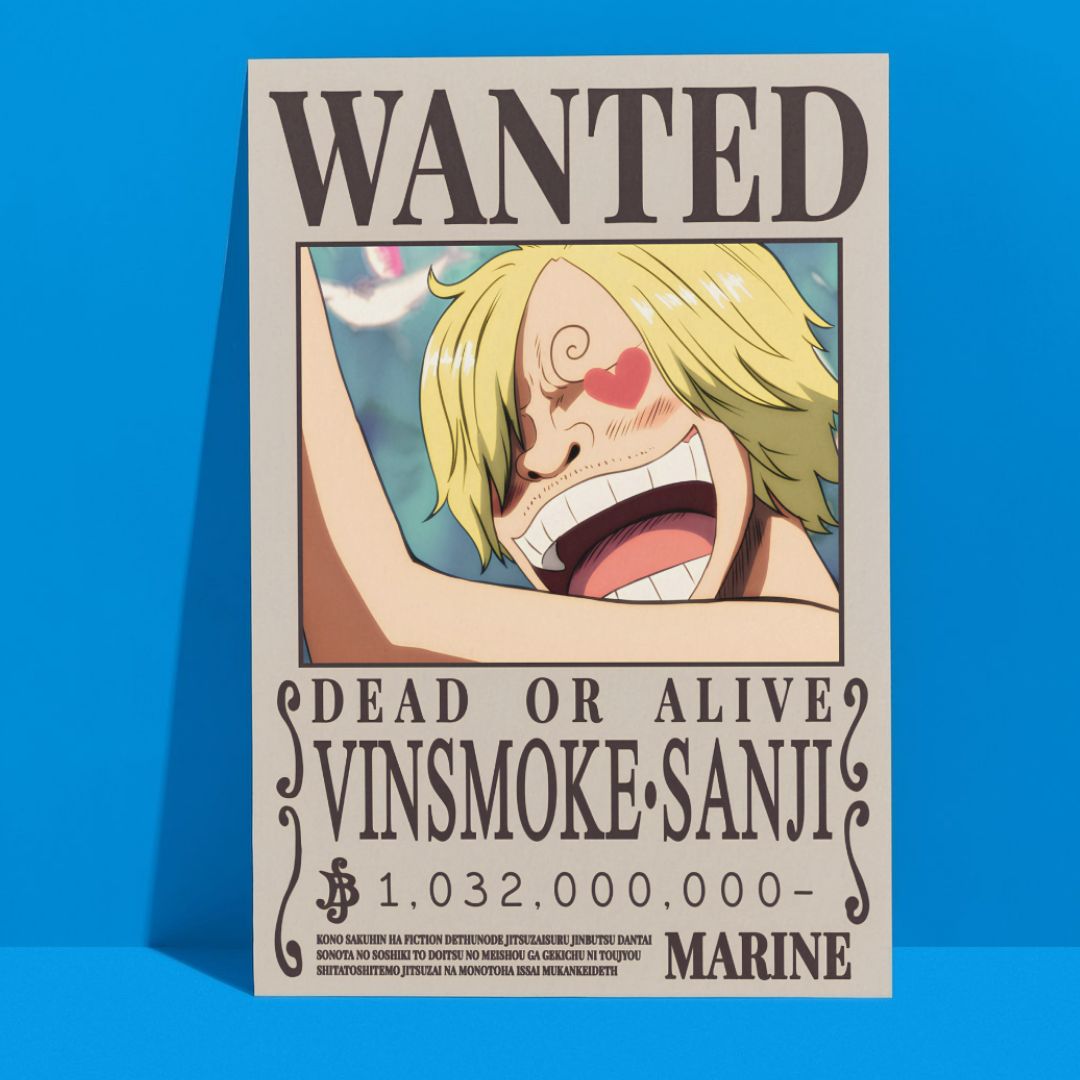 One Piece Solo Bounty A3 Posters., Options: Sanji Wanted A3 Poster.