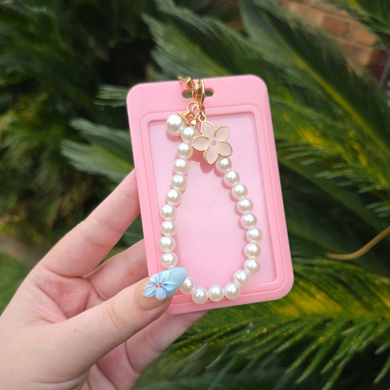 Cute Pearl Keyring Attachment Photocard Holders!