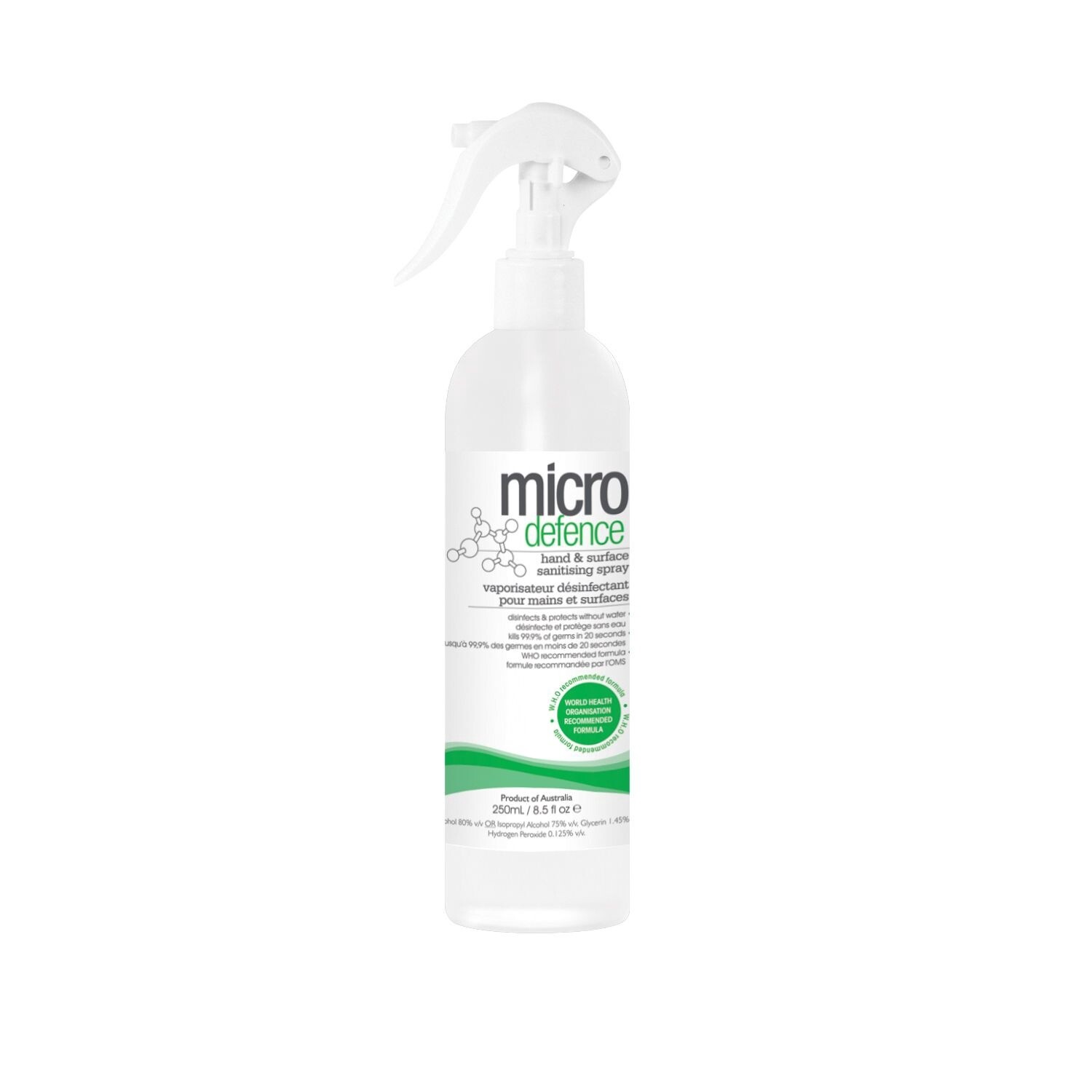 Caronlab micro defence hand &amp; surface 250ml