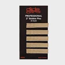 Glide hair tools bobbie pins gold 2" 25pk