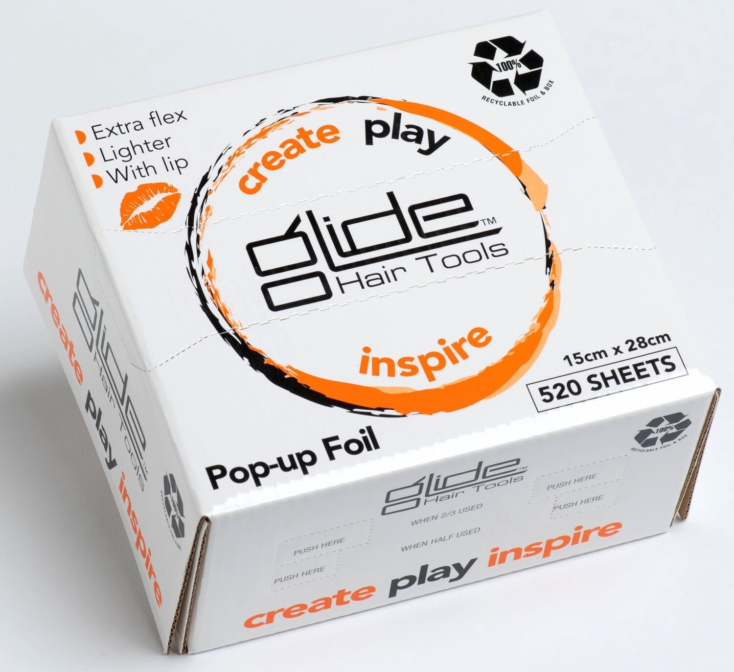 Glide hair tools create play pop up foil 520 sheets